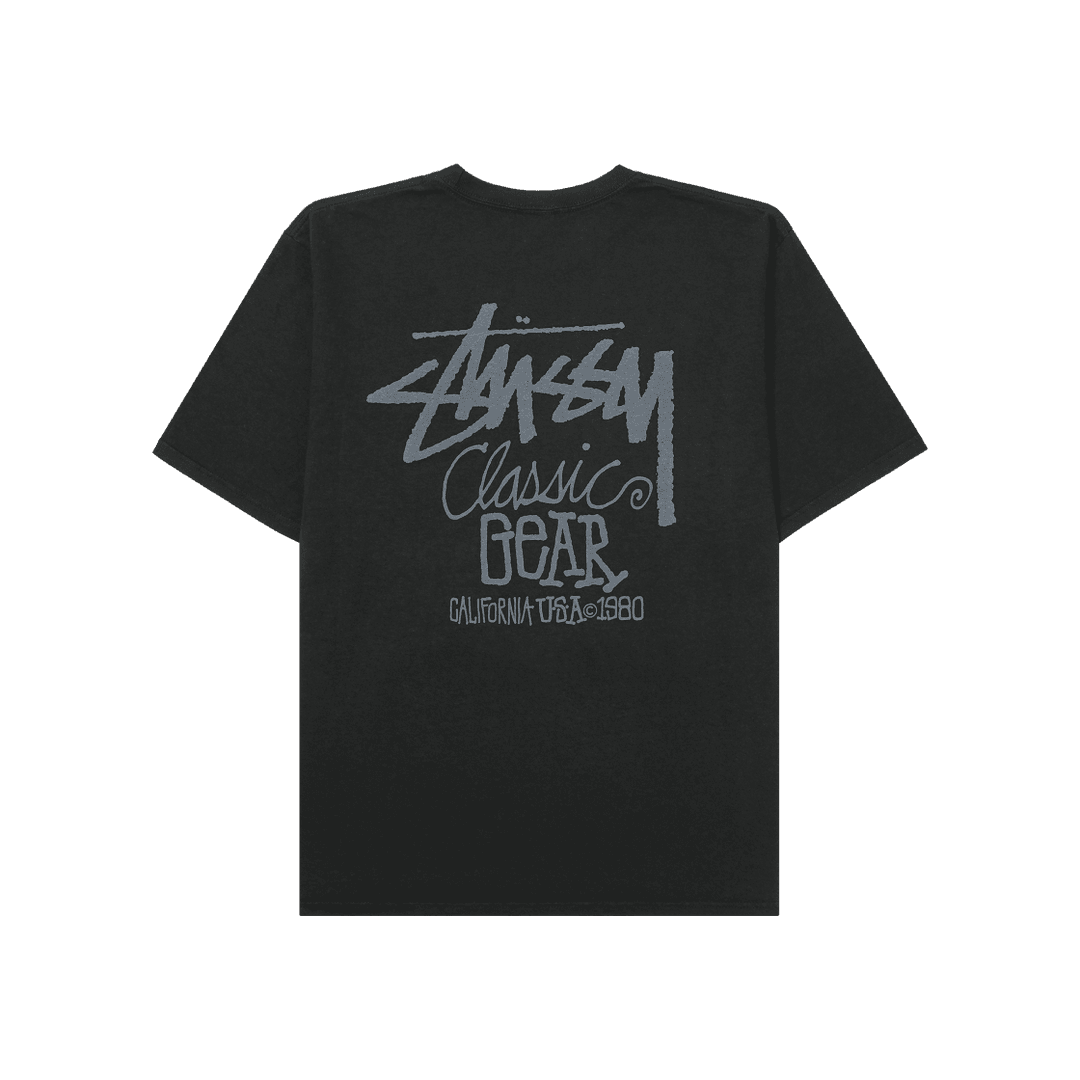 Pigment Dyed Classic Gear T-Shirt Black