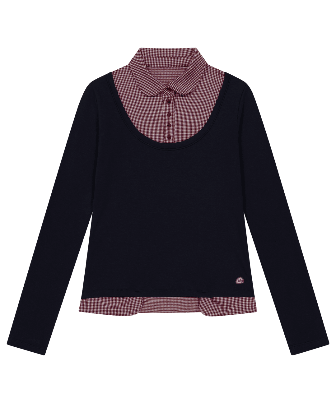 REVERSIBLE COLLAR LONGSLEEVES NAVY