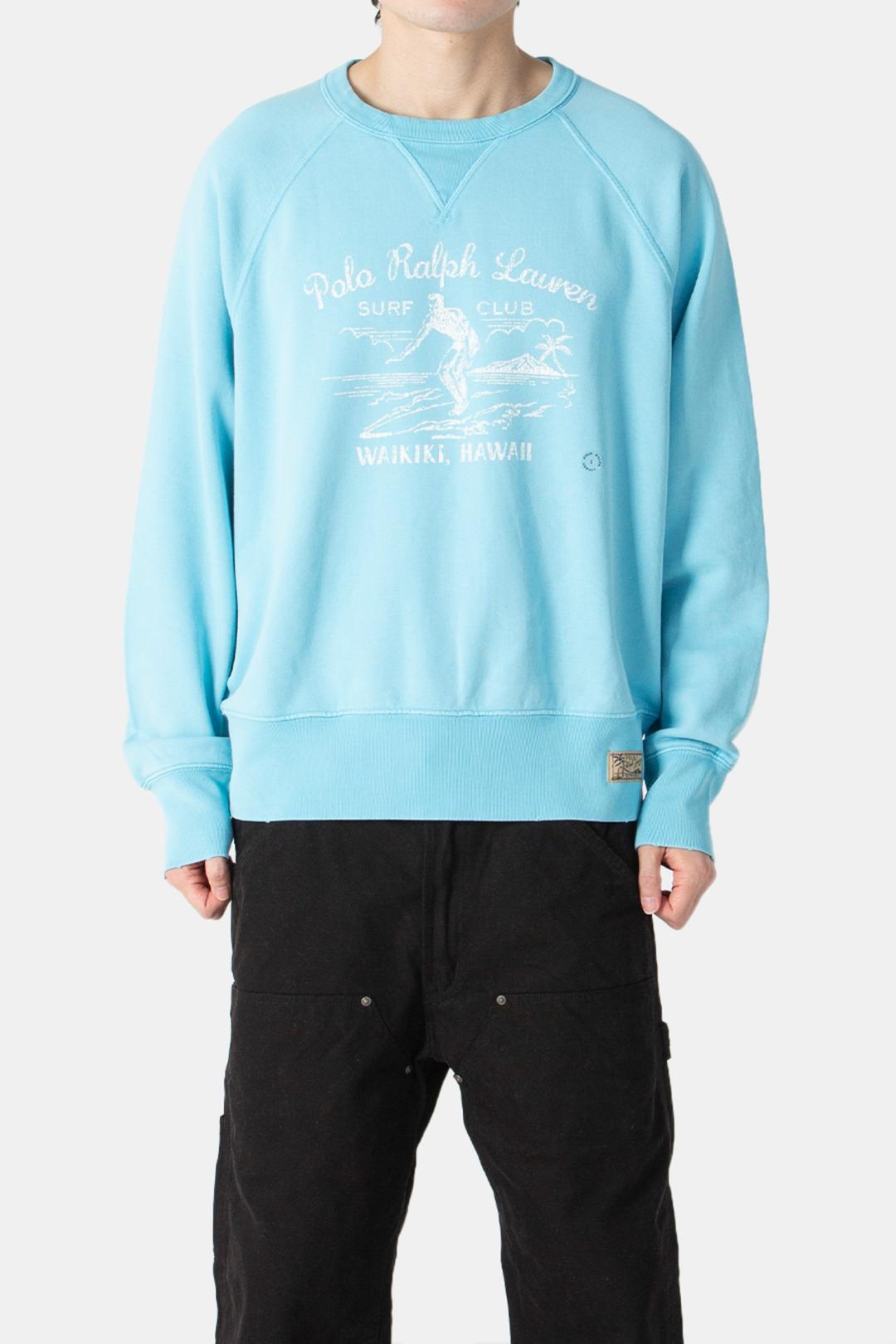 (25SS) VINTAGE FIT FLEECE GRAPHIC SWEATSHIRT BLUE