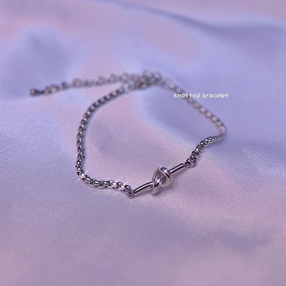 전체 써지컬스틸 매듭 팔찌 y2k