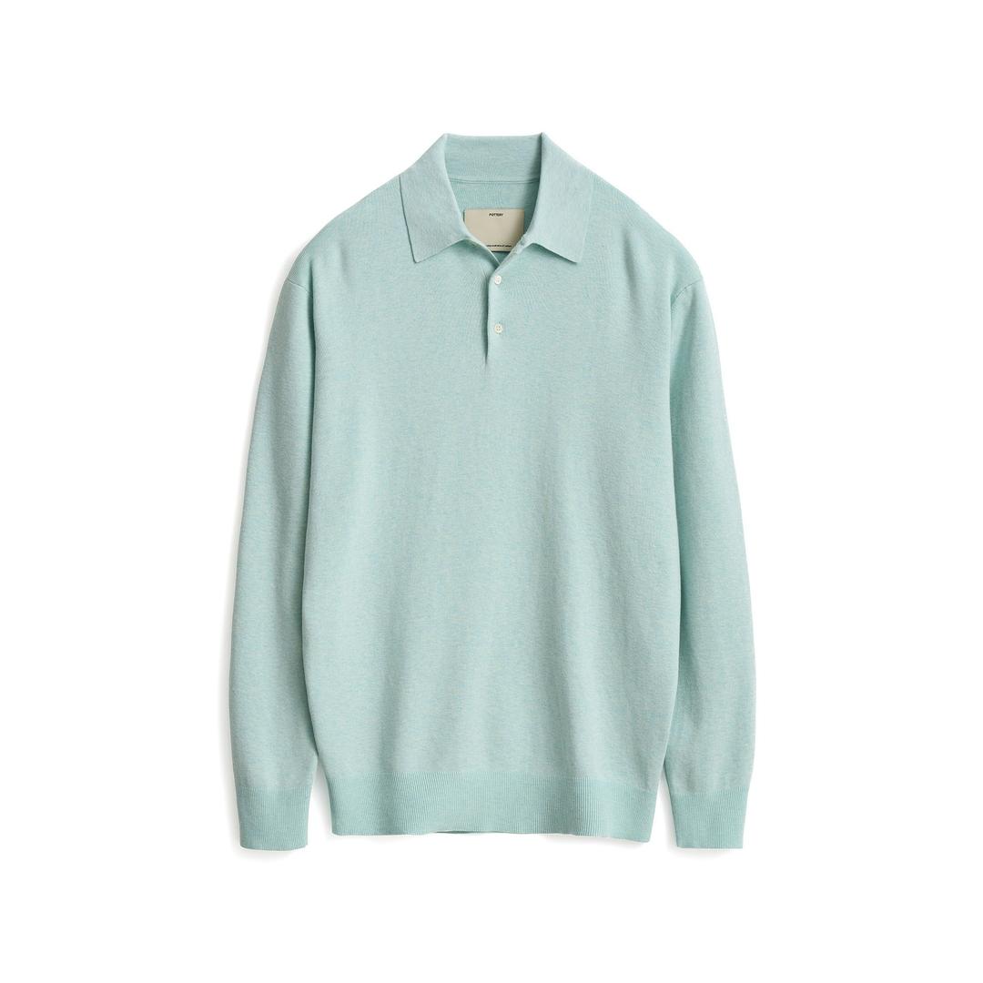 Comfort Polo Knit_Sax Blue