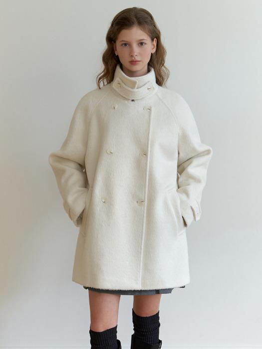 Novv wool half coat (ivory)