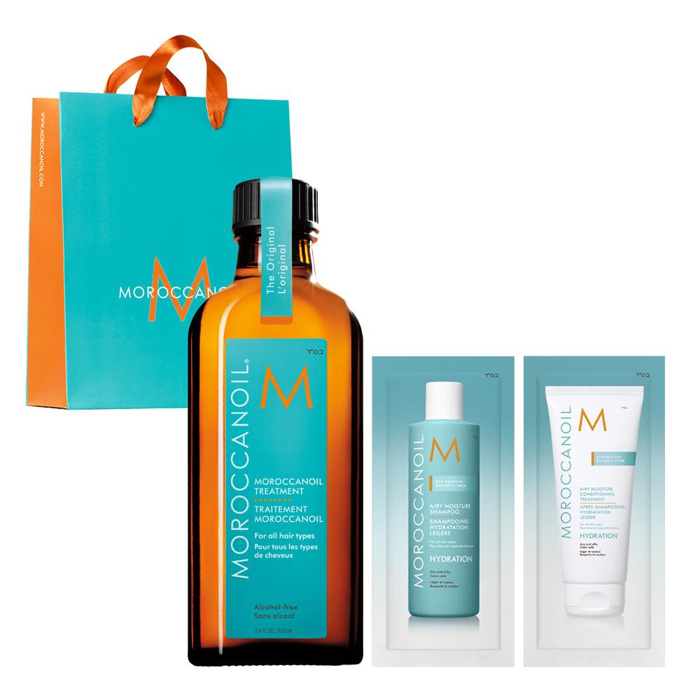 모로칸오일 트리트먼트 100ml (+에어리 샴푸&트리트먼트 10ml+ 쇼핑백+펌프)