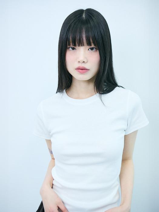 CH EMBROIDERED LOGO WOMAN T-SHIRT(WHITE)