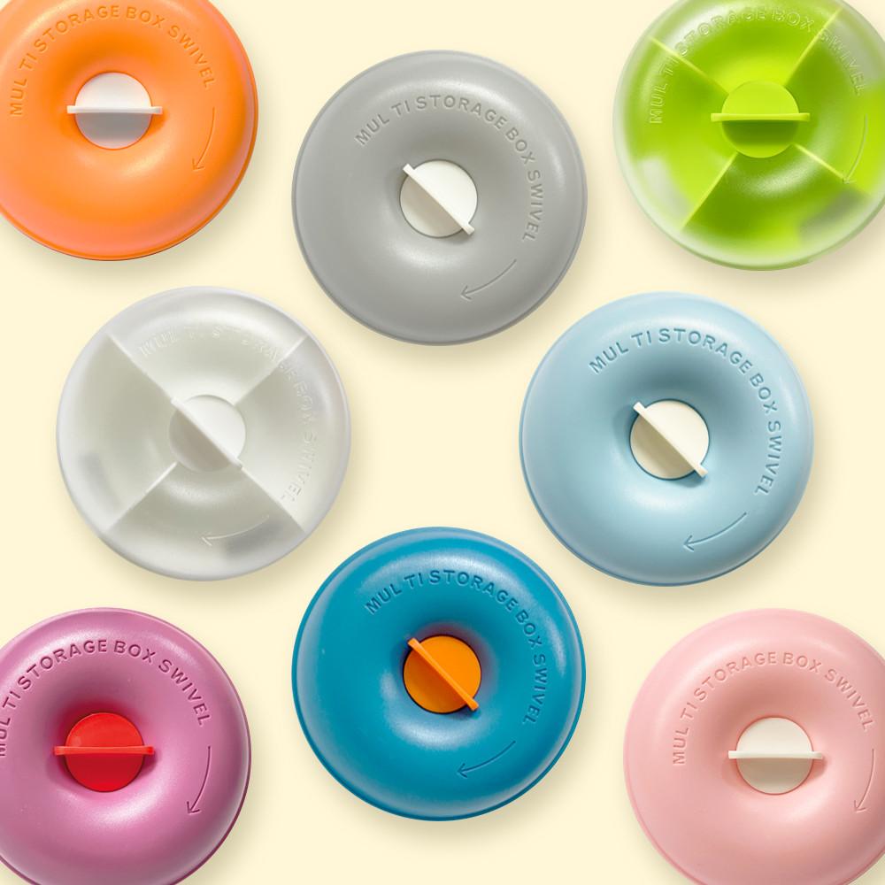 바이탈랩 도넛 휴대용 약통케이스 영양제 알약 보관 여행용