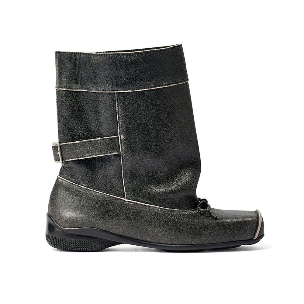 BALLET SLOUCHY SHORT BOOTS, CHARCOAL
