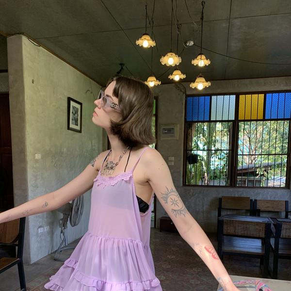 LONSLAN Pink Strap Baby Dress