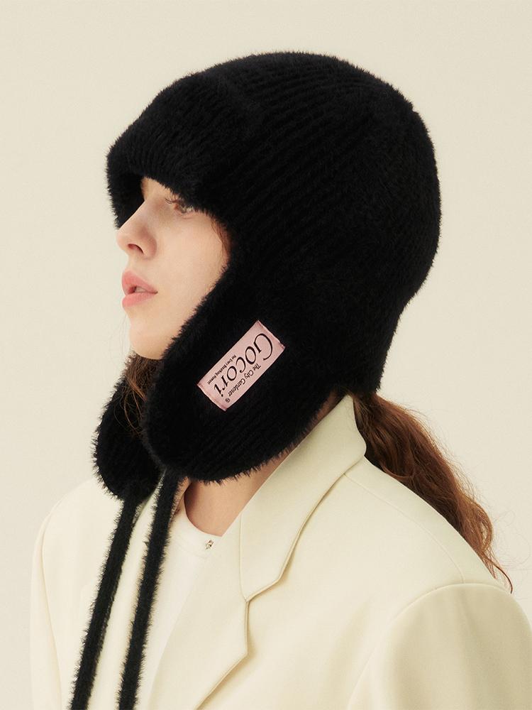23FW KNIT TROOPER HAT - BLACK 니트 트루퍼햇