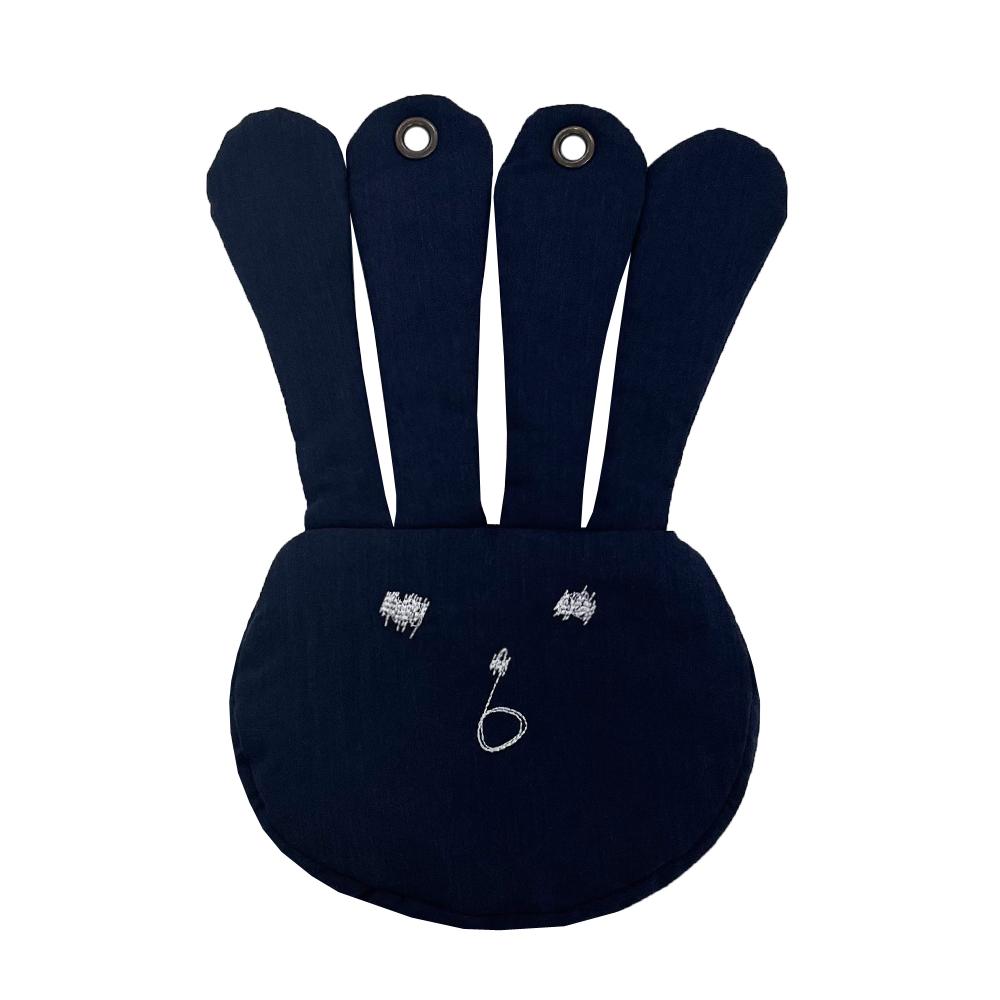 Muto Face Embroidery Mini Cross Card Bag_Navy