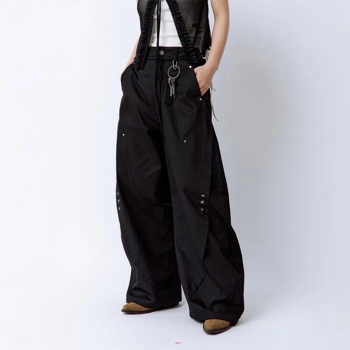 Destroyed Wide Pants Black
