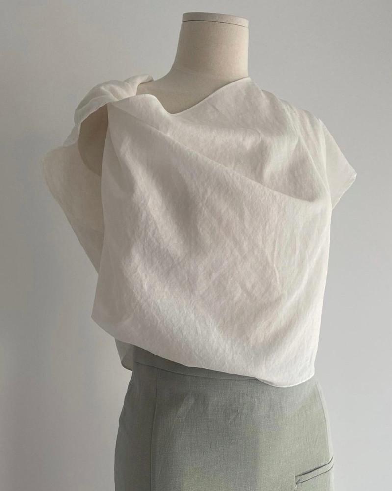 (막장SALE/차콜 당일) ROOMK 룸케이 꼬임 나시 블라우스 (3color)