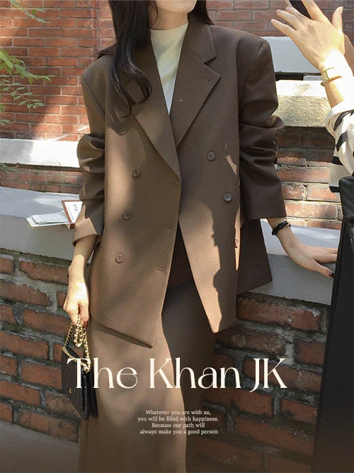 [Premium/셋업가능]더칸 더블 카라넥 오버핏 울 자켓(하객룩/출근룩)