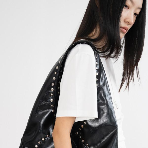 Spider Hotfix Shoulder Bag (Black)