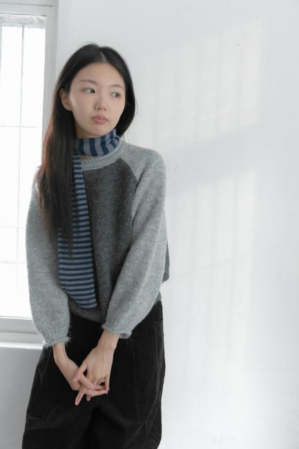 오무수히 raglan color knit(3colors)