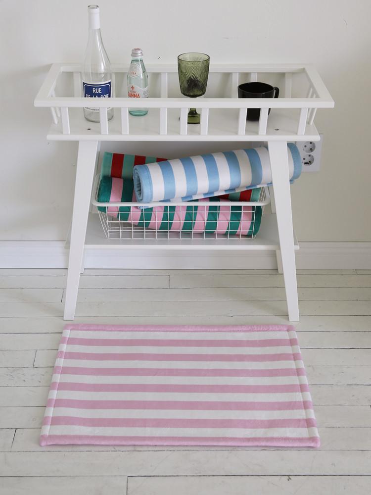 노멀 포인트 스트라이프 침실 욕실 극세사 발매트 주방매트 4컬러 45x65