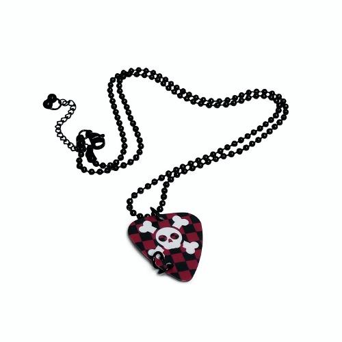 Black surgical steel peak necklace