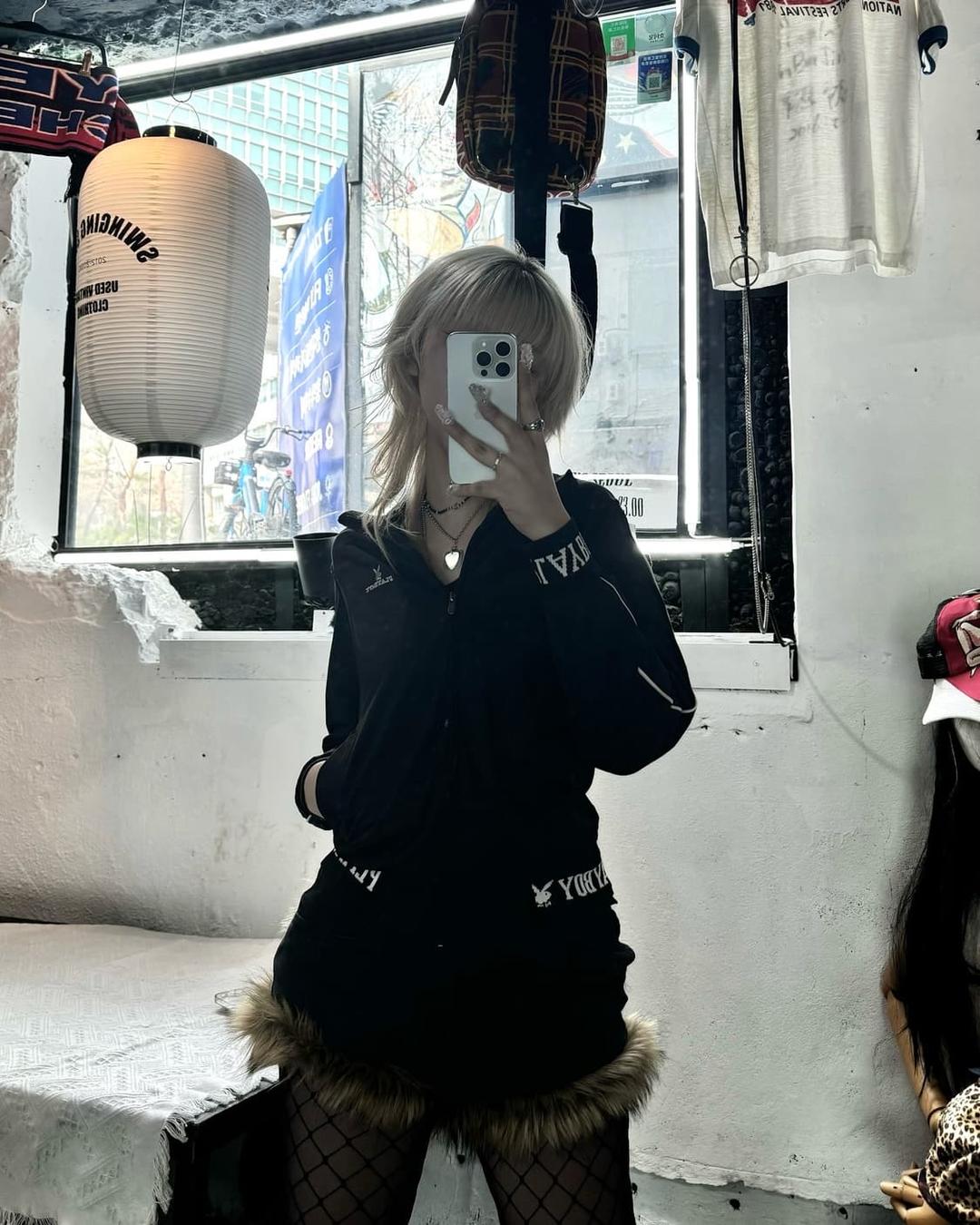 플레이보이 블랙 로고 집업 | 후루츠패밀리