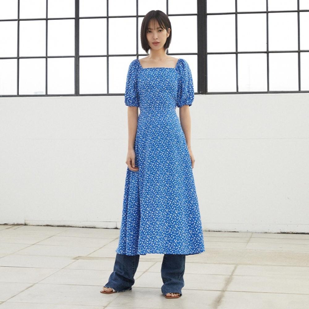 랩 LAP [랩 LAP]백 리본 꽃 프린트 원피스(AN2WO571)/랩 - 위시버킷