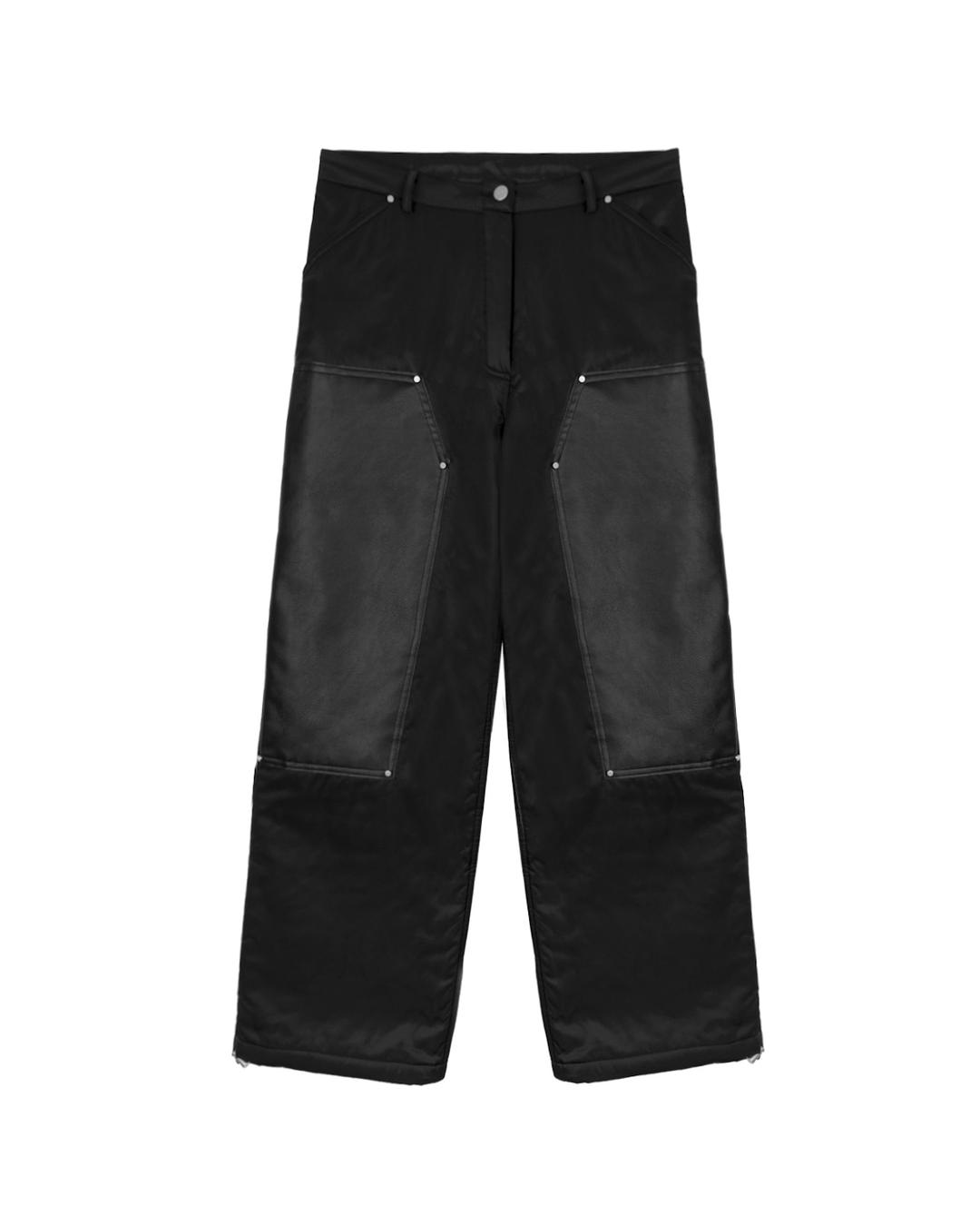 CARPENTER PADDING WIDE PANTS, BLACK