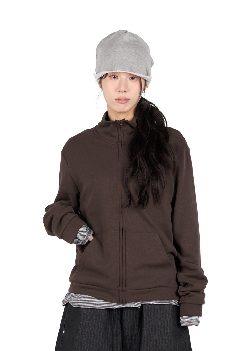 릿킴 MODAL HIGH NECK ZIP-UP