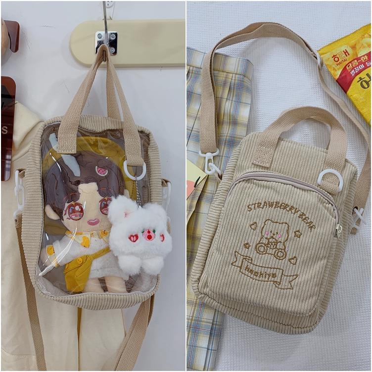 이타백 데코백 아이돌 인형 숄더 크로스백 4컬러 PVC 투명 가방 굿즈 이동 가방