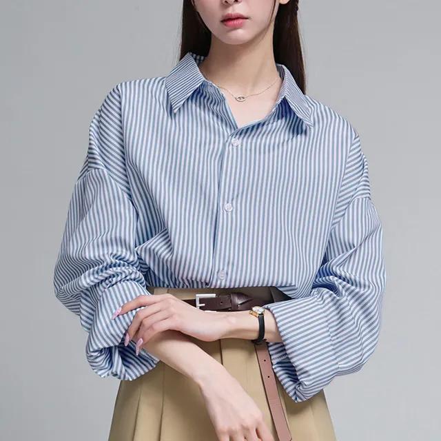 유니섹스 스트라이프셔츠