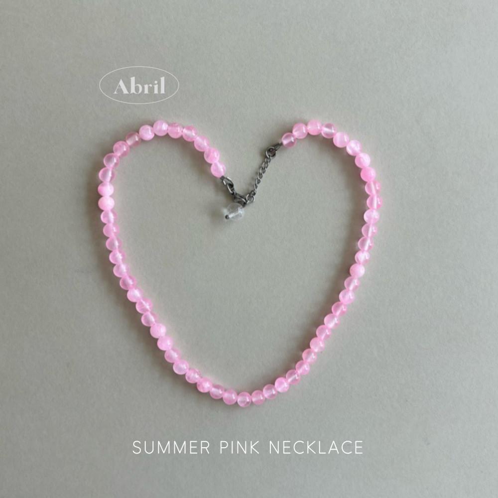 [아브릴] Summer Pink Necklace (limited edition)