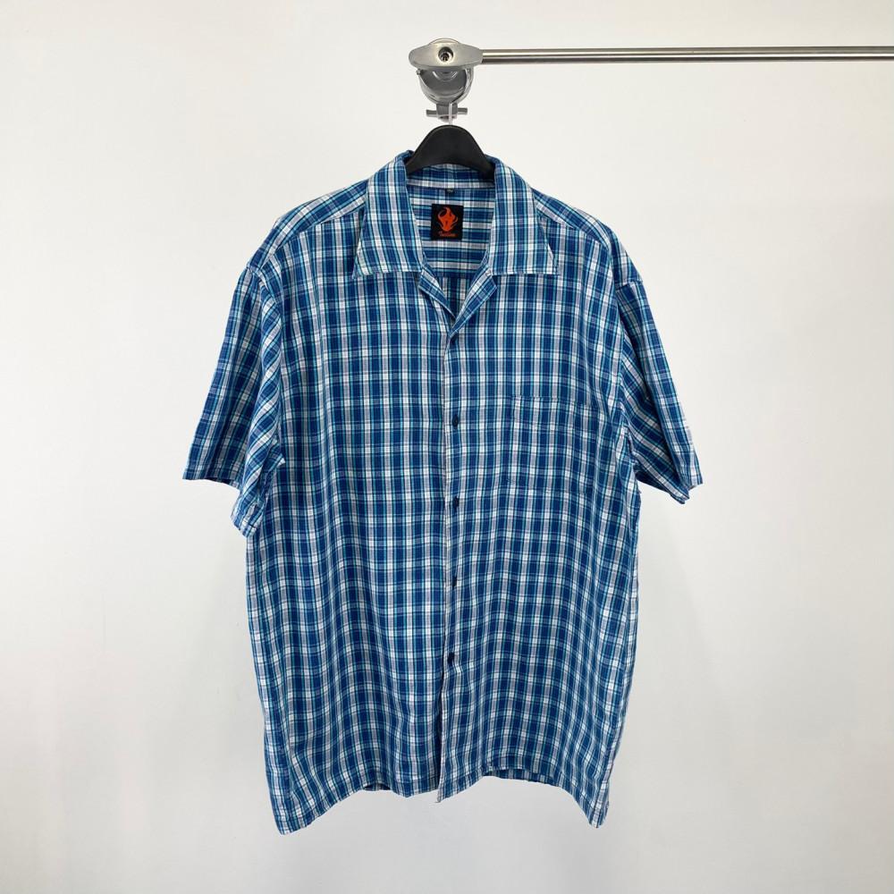 [중고] Vintage TunLine check pattern short sleeve pocket shirt 빈티지 셔츠