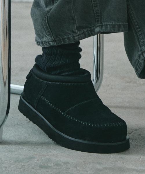 크로코 윈터 슈즈 R24U003 (블랙 스웨이드)