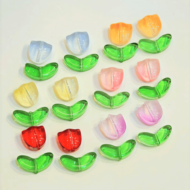 튤립 크리스탈 비즈 6칼라