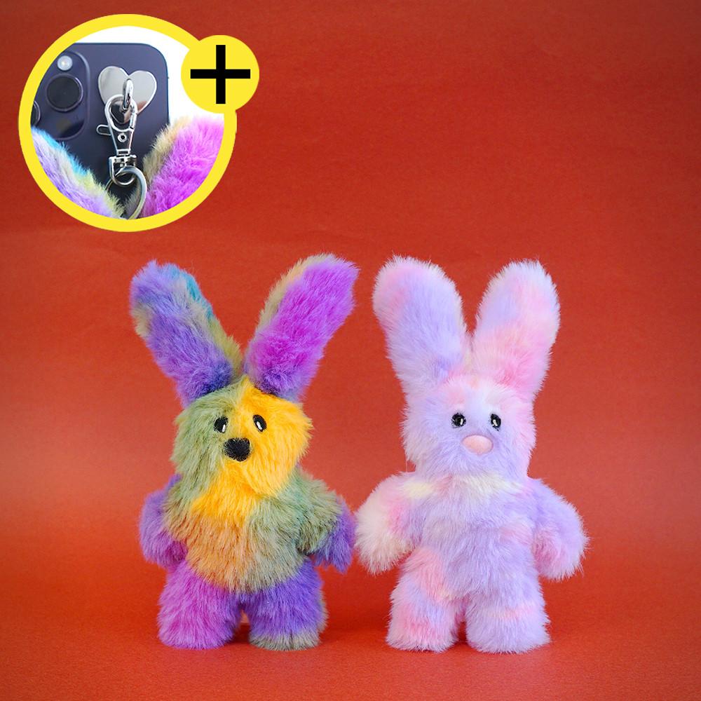 [테이스티드 자체제작] XS사이즈ㅣ레인보우 인형 토끼 키링 열쇠고리