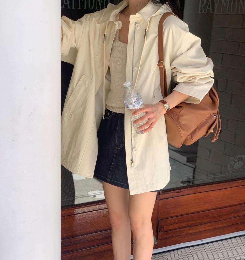 오버테이크 후드 탈부착 트렌치 코트 (2col)