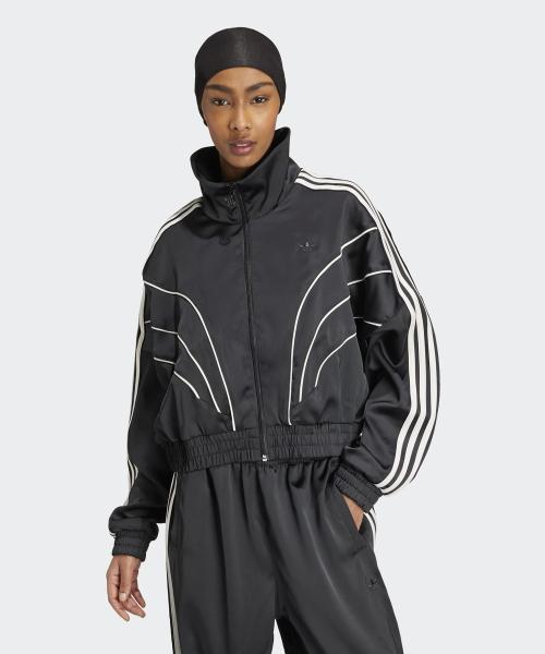 파이핑 루즈 크롭 트랙탑 - 블랙 / IW5678