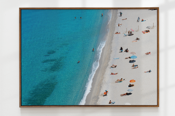 여름 해변 인테리어포스터 바다사진 가로 포스터 Sunbath