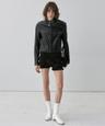 RACER ZIPPED LAMBSKIN LEATHER JACKET