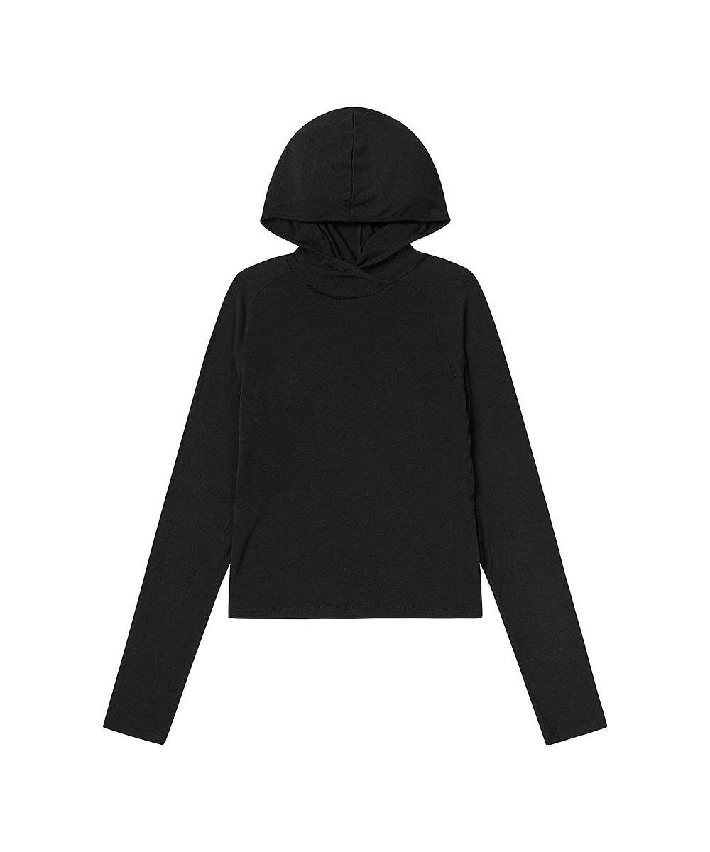 llud Layered Wool Hoodie Black W