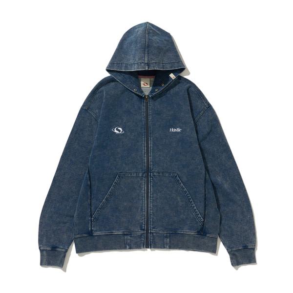 HUSTLE CLASSIC ZIP UP (WASHED NAVY)