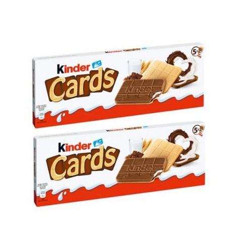 Ferrero Kinder Cards waffle in biscuit 페레로 킨더 초콜릿 카드 와플 128g 2개, 128g, 2개 - 밀크 초콜릿 | 쿠팡