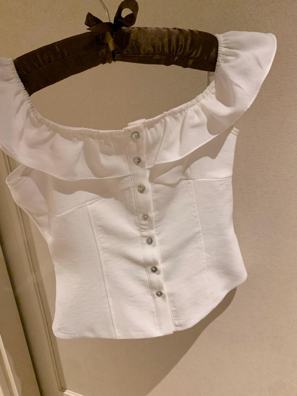 (pre-order) shelly frill blouse_white