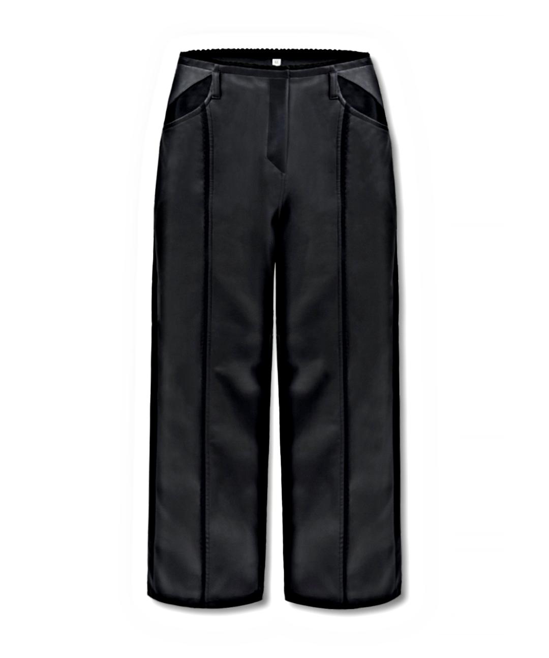 S/NO.22 LACE TRIMMING LEATHER PANTS