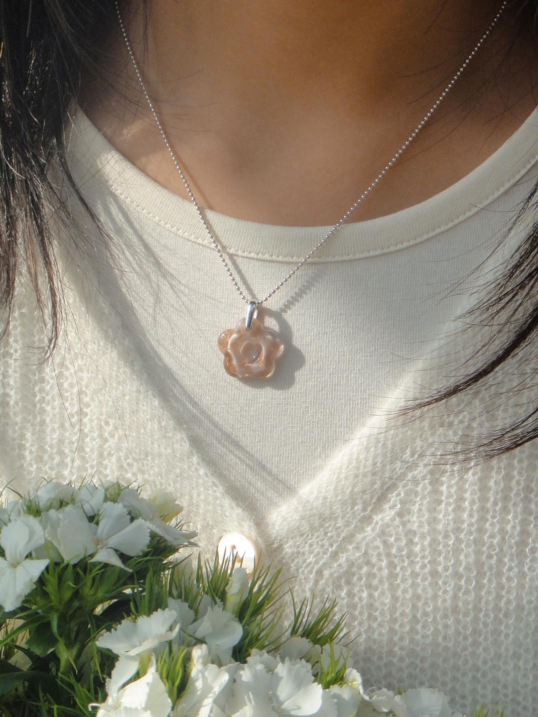 [6th] Signature Florette Necklace (Warm Pink)