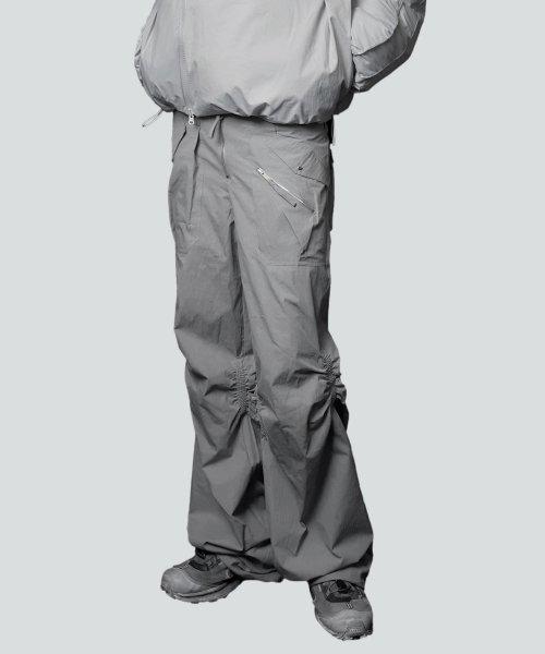 EXPOSURE ZIP DERAIL PANTS (UNISEX / GRAY)