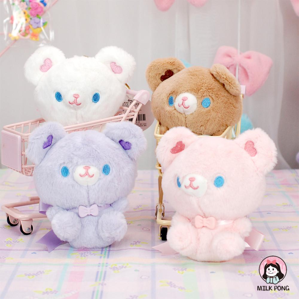 파스텔 리본 곰인형 키링 곰돌이 인형 열쇠고리 가방고리