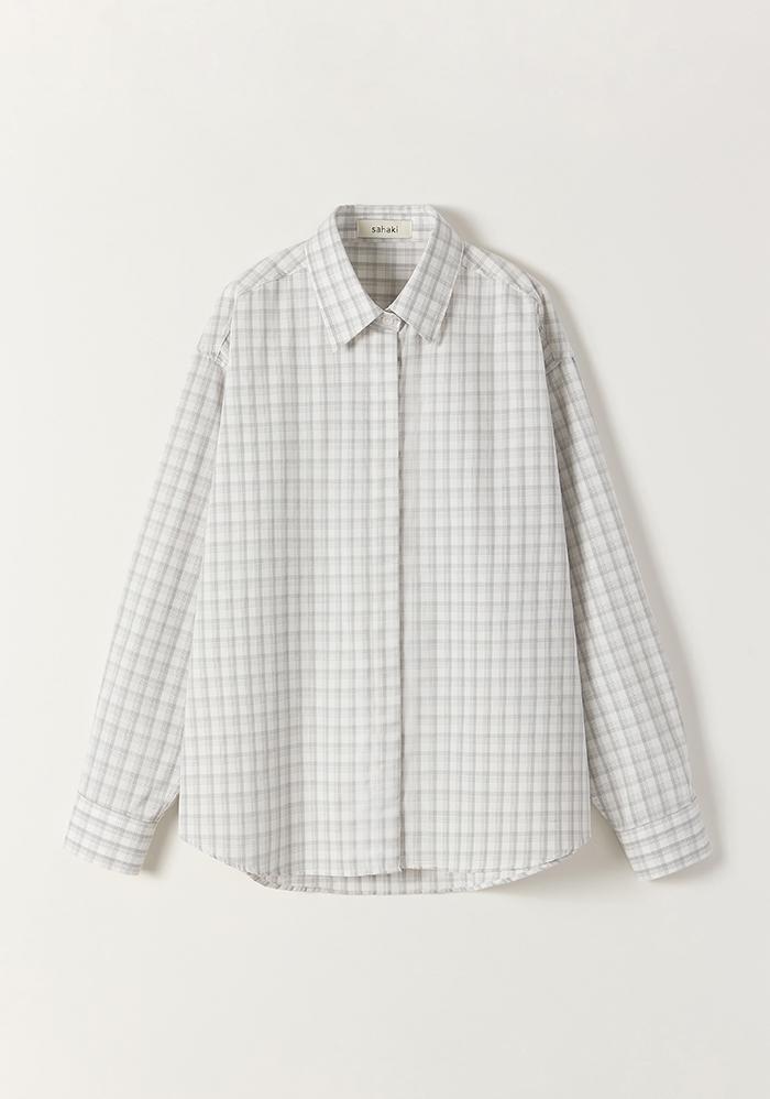 2RD / Mei Check Shirt (Mint Grey)