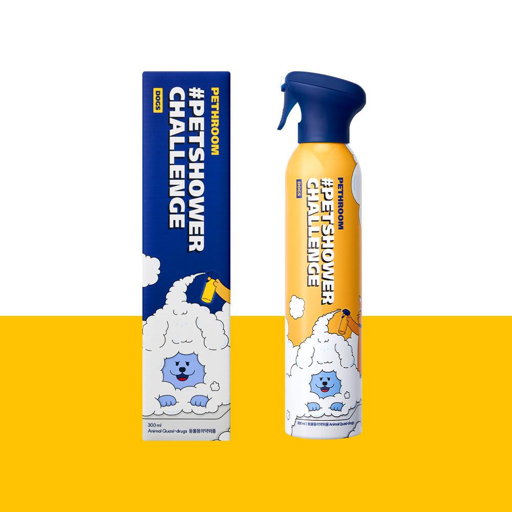 [페스룸] 펫 샤워 챌린지 샴푸 독스 초미세거품 강아지 샴푸 린스 저자극 300ml