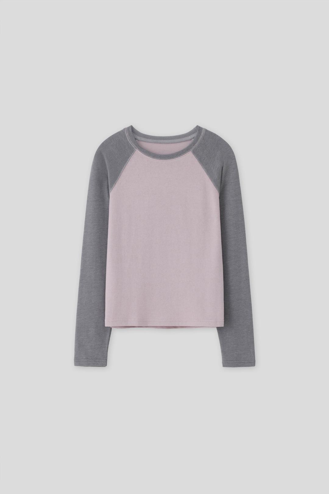 T/T Two-tone raglan top (pink)
