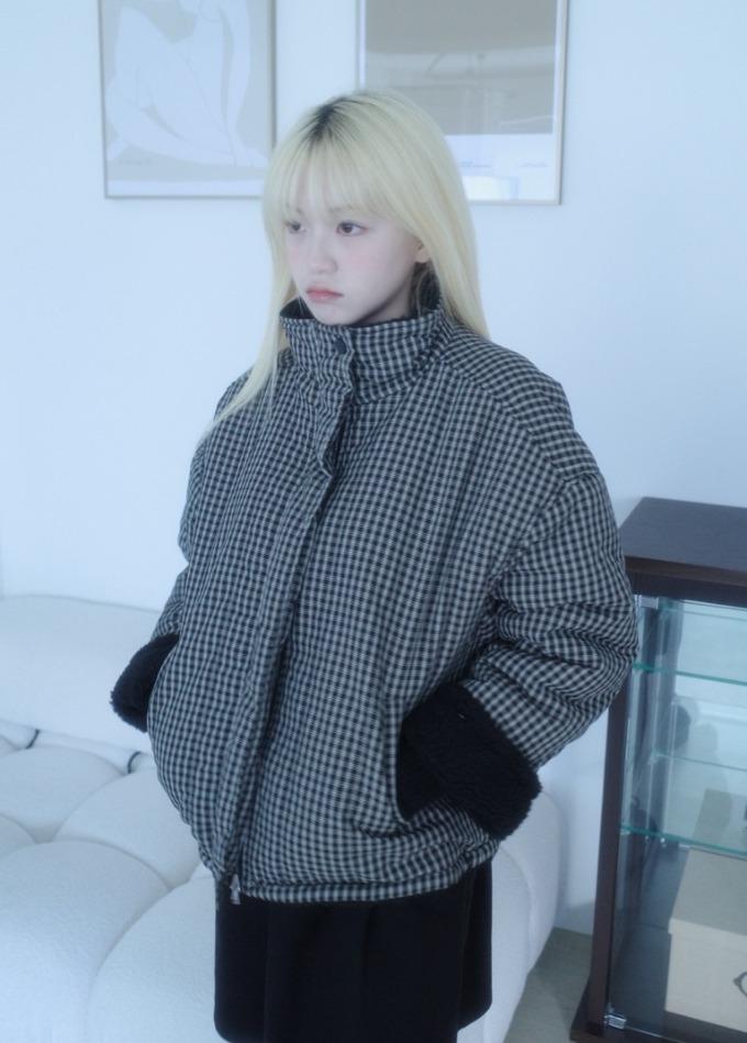 Bubble reversible fleece check padding