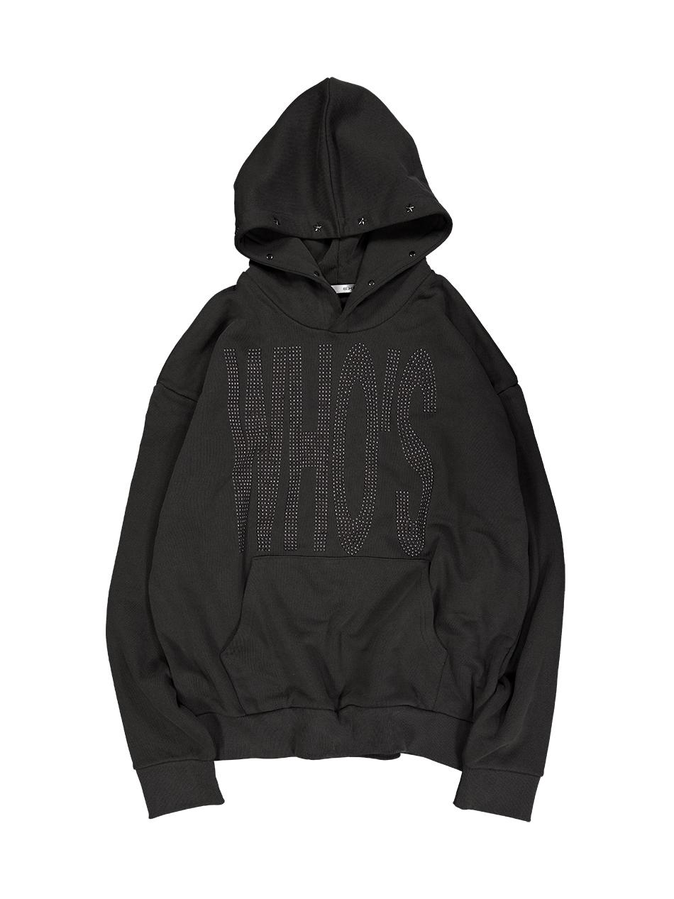 WHO'S STAR HOODIE / CHACOAL