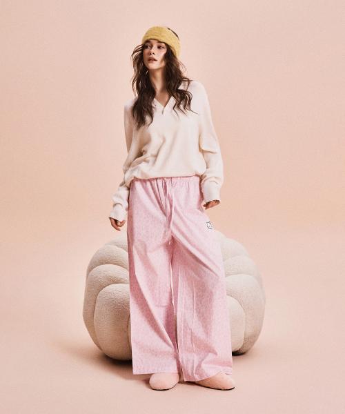 [산리오캐릭터즈] 헬로키티 레오파드 잠옷바지(LIGHT PINK)_SPPPG23U07