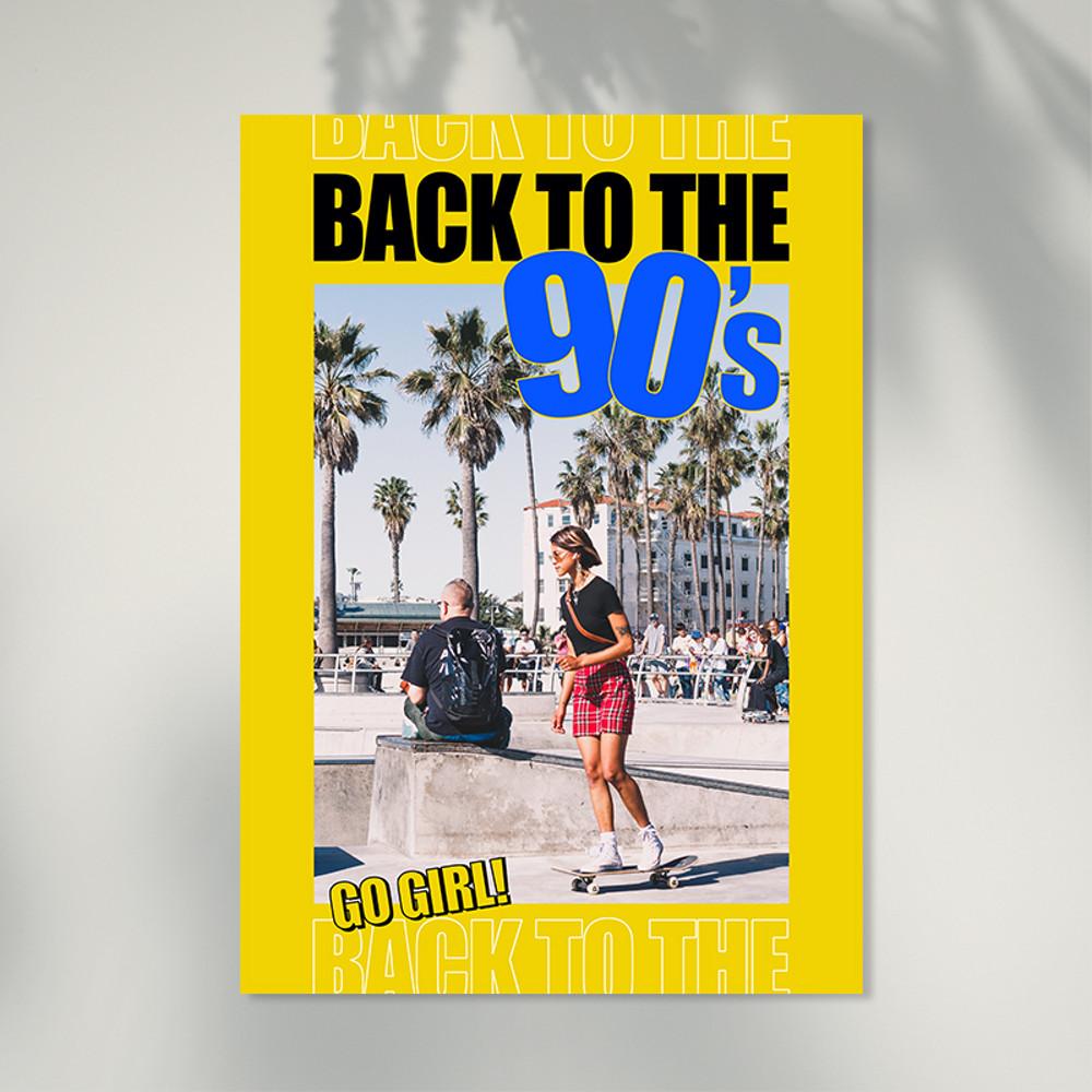 Back to the 90s 미드센츄리 모던 빈티지 레트로 키치 감성 풍경 인테리어 포스터 액자